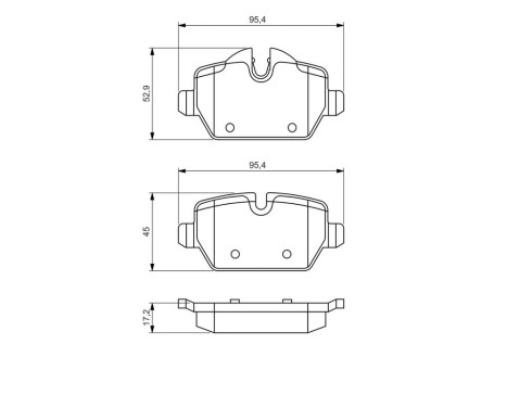 Brake Pad Set, disc brake BP1382 Bosch, Image 8