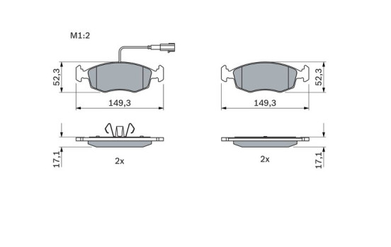Brake Pad Set, disc brake BP1384 Bosch, Image 5