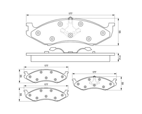 Brake Pad Set, disc brake BP139 Bosch, Image 5