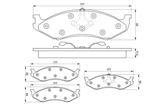 Brake Pad Set, disc brake BP139 Bosch, Image 3
