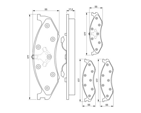 Brake Pad Set, disc brake BP139 Bosch, Image 6