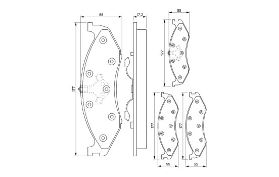 Brake Pad Set, disc brake BP139 Bosch, Image 6