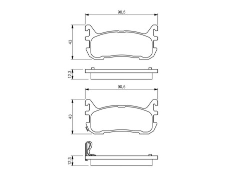 Brake Pad Set, disc brake BP1403 Bosch, Image 6