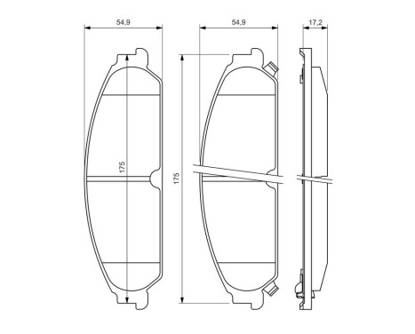 Brake Pad Set, disc brake BP1404 Bosch, Image 8