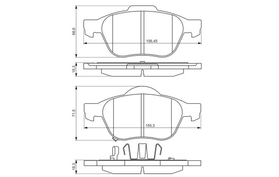 Brake Pad Set, disc brake BP1406 Bosch, Image 7