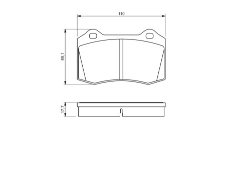 Brake Pad Set, disc brake BP1407 Bosch, Image 7