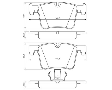 Brake Pad Set, disc brake BP1408 Bosch, Image 6