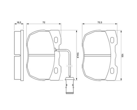 Brake Pad Set, disc brake BP141 Bosch, Image 5