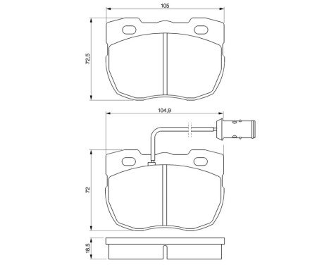 Brake Pad Set, disc brake BP141 Bosch, Image 6