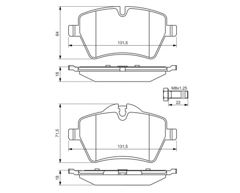 Brake Pad Set, disc brake BP1410 Bosch, Image 6