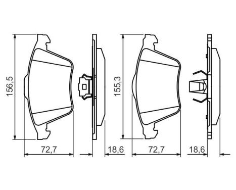 Brake Pad Set, disc brake BP1413 Bosch, Image 6