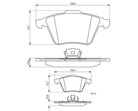 Brake Pad Set, disc brake BP1413 Bosch, Image 7