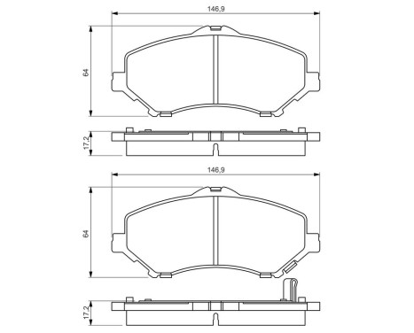 Brake Pad Set, disc brake BP1414 Bosch, Image 6