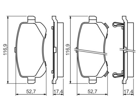 Brake Pad Set, disc brake BP1415 Bosch, Image 7