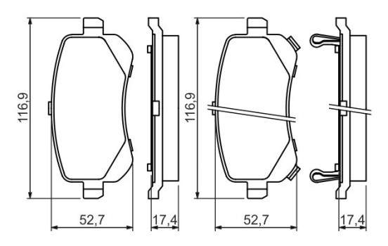 Brake Pad Set, disc brake BP1415 Bosch, Image 5