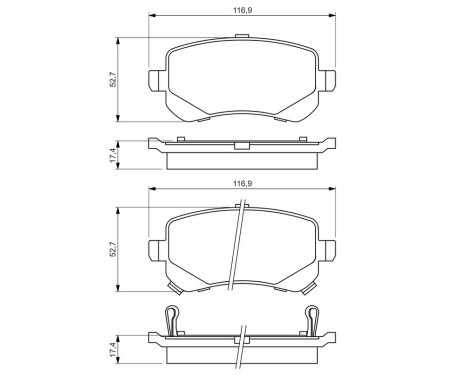 Brake Pad Set, disc brake BP1415 Bosch, Image 8