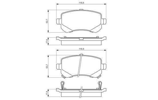 Brake Pad Set, disc brake BP1415 Bosch, Image 8