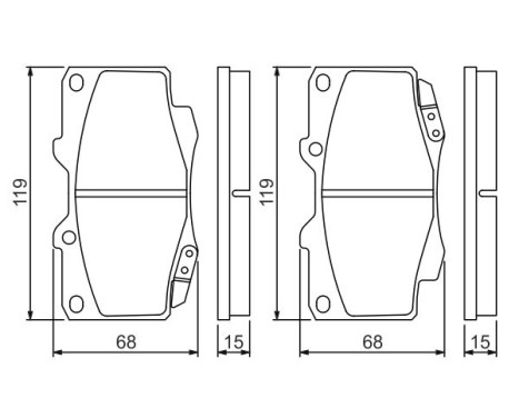 Brake Pad Set, disc brake BP1416 Bosch, Image 5