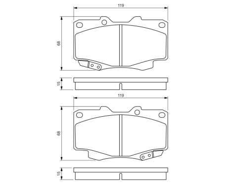 Brake Pad Set, disc brake BP1416 Bosch, Image 6