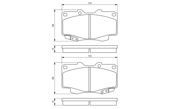 Brake Pad Set, disc brake BP1416 Bosch, Image 6