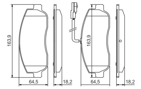 Brake Pad Set, disc brake BP1417 Bosch, Image 5
