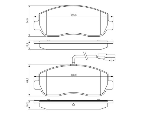 Brake Pad Set, disc brake BP1417 Bosch, Image 6