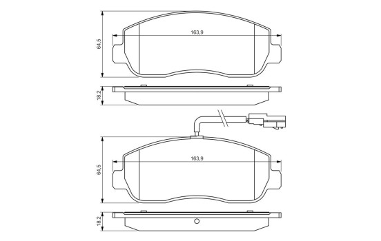 Brake Pad Set, disc brake BP1417 Bosch, Image 6
