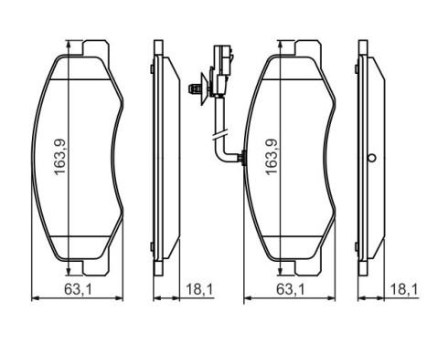 Brake Pad Set, disc brake BP1418 Bosch, Image 7