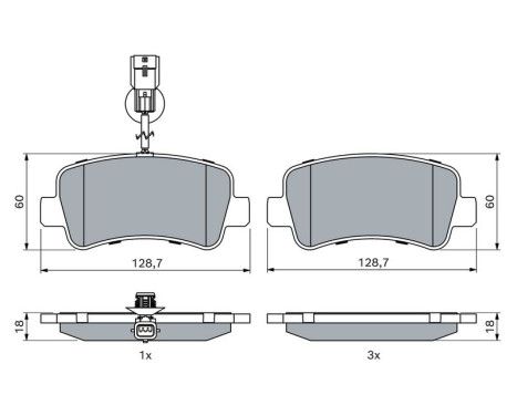 Brake Pad Set, disc brake BP1419 Bosch, Image 5