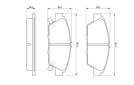 Brake Pad Set, disc brake BP142 Bosch