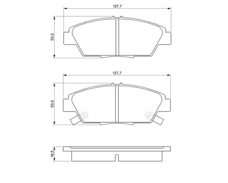 Brake Pad Set, disc brake BP142 Bosch, Image 6