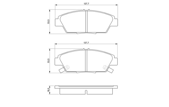 Brake Pad Set, disc brake BP142 Bosch, Image 6