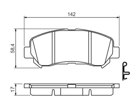 Brake Pad Set, disc brake BP1420 Bosch, Image 7