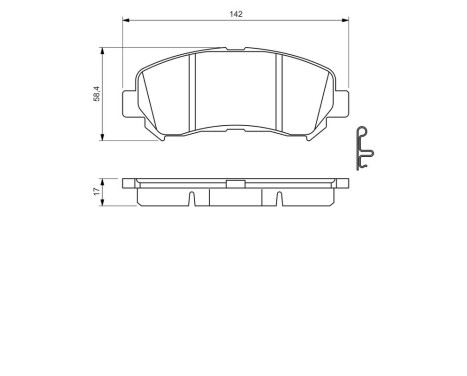 Brake Pad Set, disc brake BP1420 Bosch, Image 8