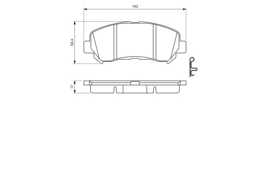 Brake Pad Set, disc brake BP1420 Bosch, Image 8