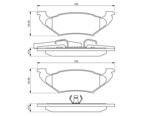 Brake Pad Set, disc brake BP1424 Bosch, Image 6