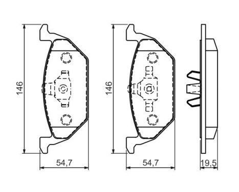 Brake Pad Set, disc brake BP1426 Bosch, Image 7