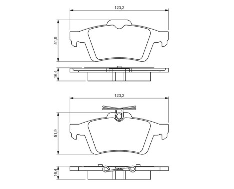 Brake Pad Set, disc brake BP1449 Bosch, Image 8