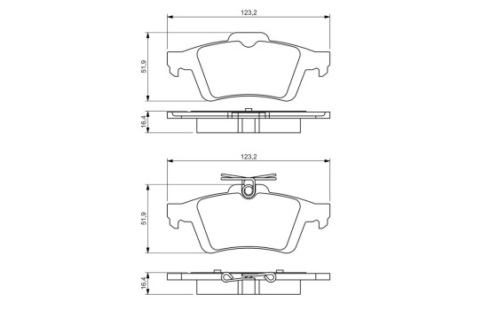 Brake Pad Set, disc brake BP1449 Bosch, Image 8