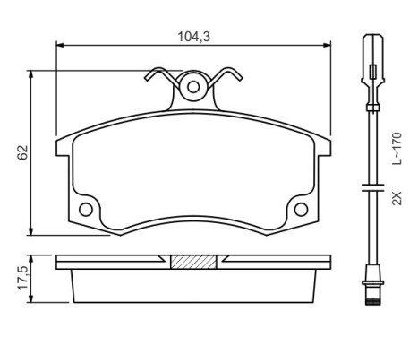 Brake Pad Set, disc brake BP1454 Bosch, Image 5