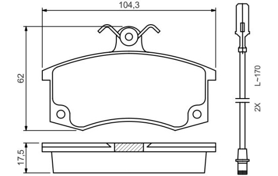 Brake Pad Set, disc brake BP1454 Bosch, Image 5