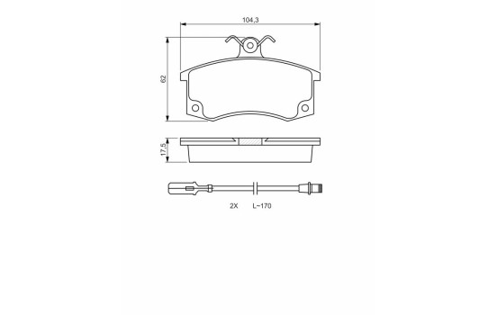 Brake Pad Set, disc brake BP1454 Bosch, Image 6