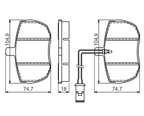 Brake Pad Set, disc brake BP1456 Bosch, Image 2