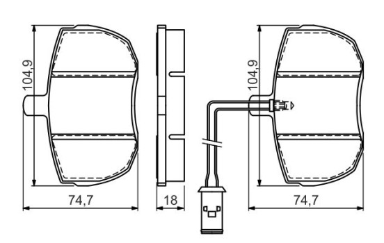 Brake Pad Set, disc brake BP1456 Bosch, Image 2