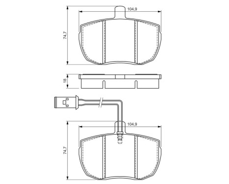 Brake Pad Set, disc brake BP1456 Bosch, Image 7