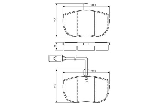 Brake Pad Set, disc brake BP1456 Bosch, Image 7