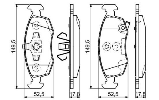Brake Pad Set, disc brake BP1458 Bosch, Image 5