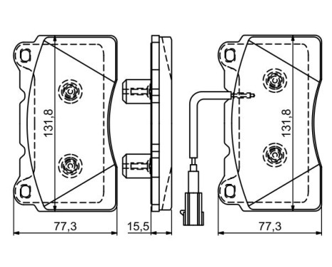 Brake Pad Set, disc brake BP1460 Bosch, Image 7