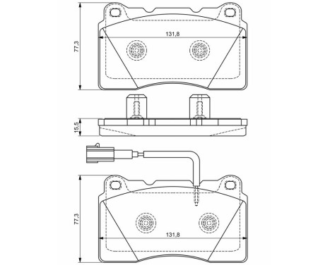 Brake Pad Set, disc brake BP1460 Bosch, Image 8