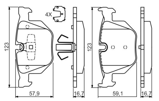 Brake Pad Set, disc brake BP1461 Bosch, Image 5